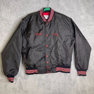 Vintage West Wind Varsity Jacket Mens Large Black Red Randy